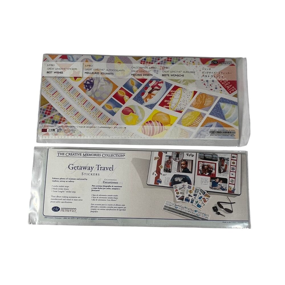 CREATIVE MEMORIES Sticker Lot Best Wishes Getaway Travel Scrapbook Supplies